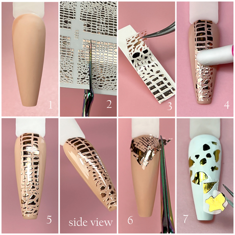 Nails Stickers Animal Print Gold n°3