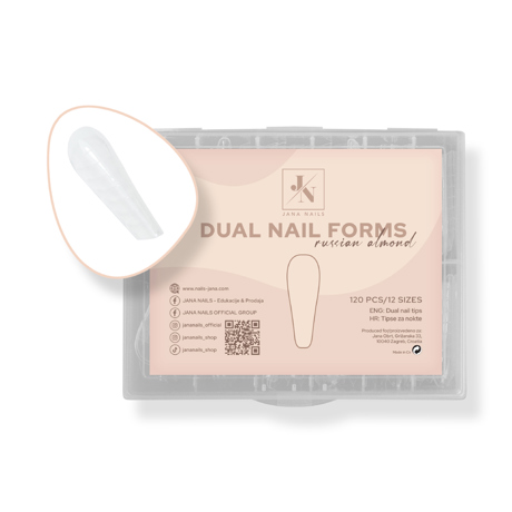 Dual nail form - Russian almond-long 120 pcs